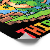 3rd I'm Ready To Crush Third Grade Dinosaur Gamer  Poster (Ecke)