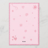 3rd Pink Glitter Birthday | Sparkle Glitter  Einladung (Rückseite)