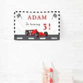 3rd Race Car Birthday – Party Banner Fun! (InSitu)