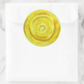 3rd solar plexus chakra-#2 gelbe Kunstwerke Runder Aufkleber (Tasche)