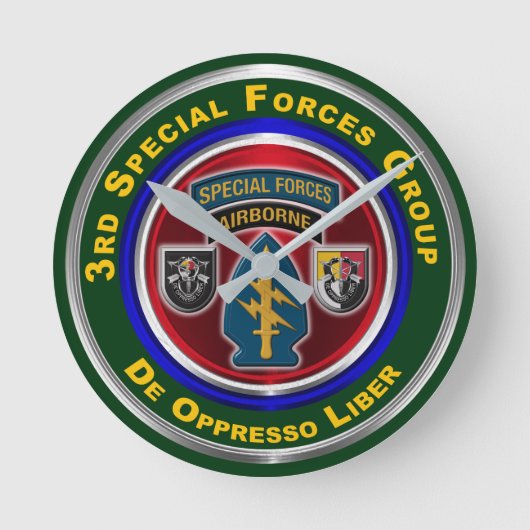 3rd Special Operations Group Keepsake Runde Wanduhr (Vorderseite)