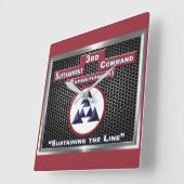 3rd Sustainment Command (Expeditionary) Quadratische Wanduhr (Winkel)