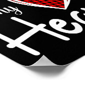 3rd Third Grade Has My Heart Buffalo Print Teacher Poster (Ecke)