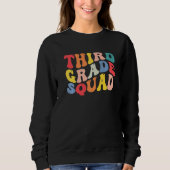 3rd Third Grade Squad Teacher Back To School Retro Sweatshirt (Vorderseite)