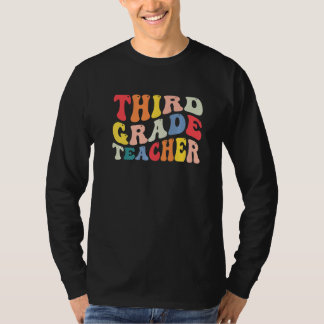 3rd Third Grade Teacher Back To School Retro Groov T-Shirt