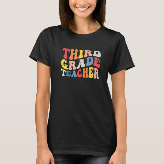 3rd Third Grade Teacher Back To School Retro Groov T-Shirt