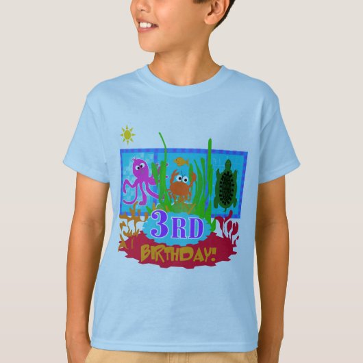 3rd Undersea Adventure Birthday Tshirts (Vorderseite)