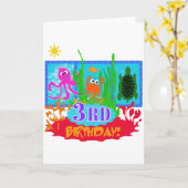 3rd Undersea Adventure Birthday Tshirts Karte (Gelbe Blume)