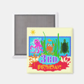 3rd Undersea Adventure Birthday Tshirts Magnet (Vorderseite/Rückseite)
