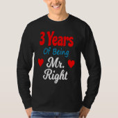 3rd Wedding Anniversary for Men Him Mr Right Husba T-Shirt (Vorderseite)