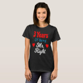 3rd Wedding Anniversary for Men Him Mr Right Husba T-Shirt (Vorne ganz)