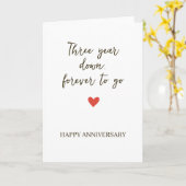 3st Anniversary – Three Year Down Forever to Go Karte (Gelbe Blume)