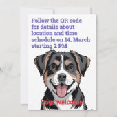 3th Birthday dog related Invitation Einladung (Rückseite)