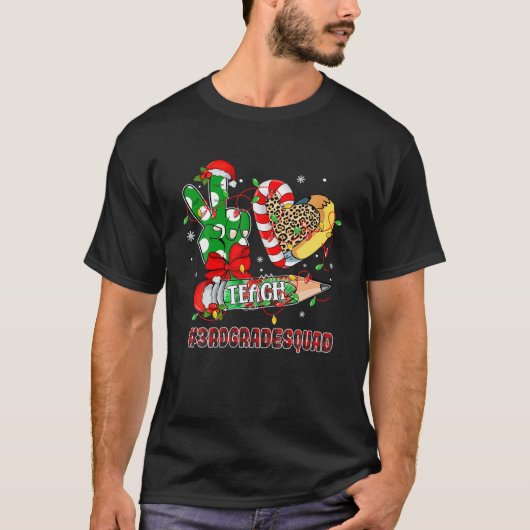 3th Grad Squad Third Grad Teacher Xmas 3Rd Grad T-Shirt (Vorderseite)