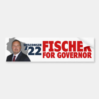 3X11 Fischer for Governor Bumper Sticker Autoaufkleber
