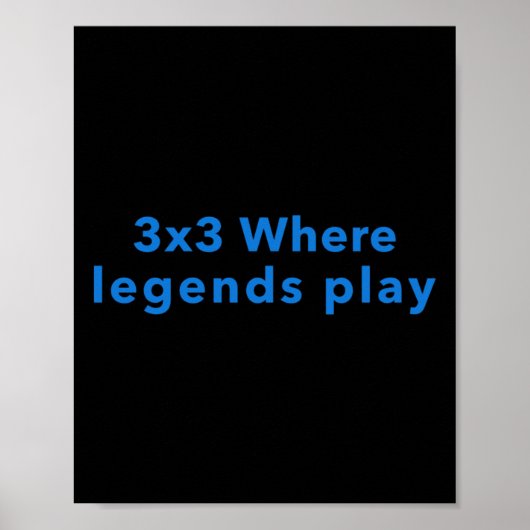 3x3, wo Legends spielen Poster (Vorne)
