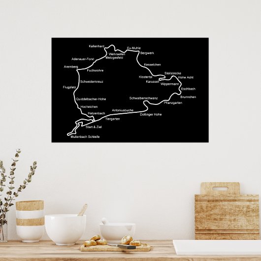 3x4-Karte Poster (Küche)