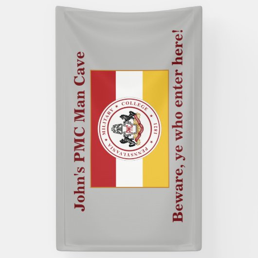 * 3'x5 Anpassungsfähiges Banner für MAN CAVE mit P (Vertikal)