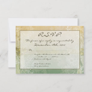 3x5 Antwortkarte R.S.V.P. Vintage Blumenmuster Ant RSVP Karte
