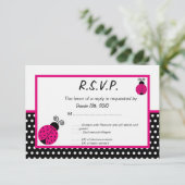3x5 Black Spring Time Lady Bug UAWG Einladung (Stehend Vorderseite)