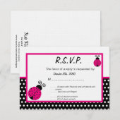 3x5 Black Spring Time Lady Bug UAWG Einladung (Vorne/Hinten)
