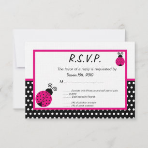 3x5 Black Spring Time Lady Bug UAWG Einladung
