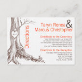 3x5 Directions Card Fall Tree Ursprüngliche Carvin Begleitkarte (Vorderseite)