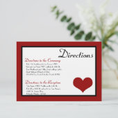 3x5 Directions Card Wedding Pinguin Liebe Couple Begleitkarte (Stehend Vorderseite)