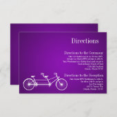 3x5 Fahrtrichtung Karte Whimsical Lila Doppelfahrr (Vorne/Hinten)