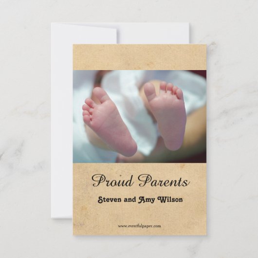 3x5 Geburtshinweis Bestes Weihnachtsgeschenk für a Einladung (Rückseite)