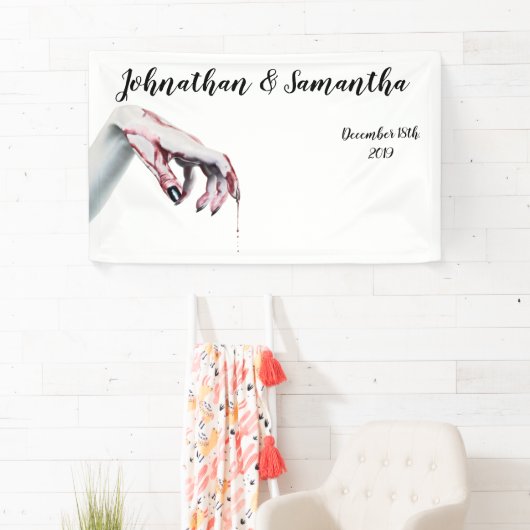 3'x5' Personalisiert Banner zombie Blut Tropfen Va (Insitu)
