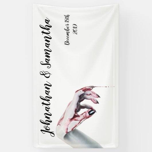 3'x5' Personalisiert Banner zombie Blut Tropfen Va (Vertikal)