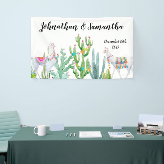 3'x5' Personalisierter Banner Boho Llama Bohemisch (Messeveranstaltung)