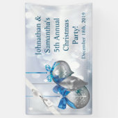 3'x5' Personalisierter Banner Ornamente Schneefloc (Vertikal)