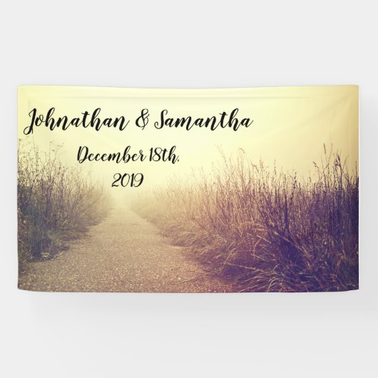 3'x5' Personalisierter Banner Sonnenaufgang Wander (Horizontal)