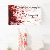 3'x5' Personalisiertes Banner Blut Spritzer Vampir (Insitu)