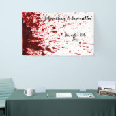 3'x5' Personalisiertes Banner Blut Spritzer Vampir (Messeveranstaltung)