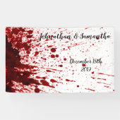 3'x5' Personalisiertes Banner Blut Spritzer Vampir (Horizontal)