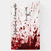 3'x5' Personalisiertes Banner Blut Spritzer Vampir (Vertikal)