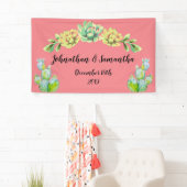 3'x5' Personalisiertes Banner Bohemisch Cactus Suc (Insitu)
