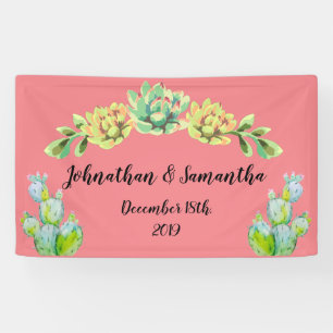 3'x5' Personalisiertes Banner Bohemisch Cactus Suc