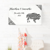 3'x5' Personalisiertes Banner Boho Buffalo Tribal (Insitu)