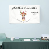 3'x5' Personalisiertes Banner Boho Deer Buck Head (Messeveranstaltung)