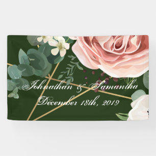 3'x5' Personalisiertes Banner Geometrischer Garten