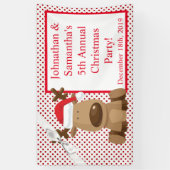 3'x5' Personalisiertes Banner Rentierfinder XMAS (Vertikal)