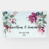 3'x5' Personalisiertes Banner Tropical Blume auf B (Horizontal)