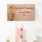 3'x5' Personalisiertes Banner Weizen auf Burlap-Sa (Insitu)