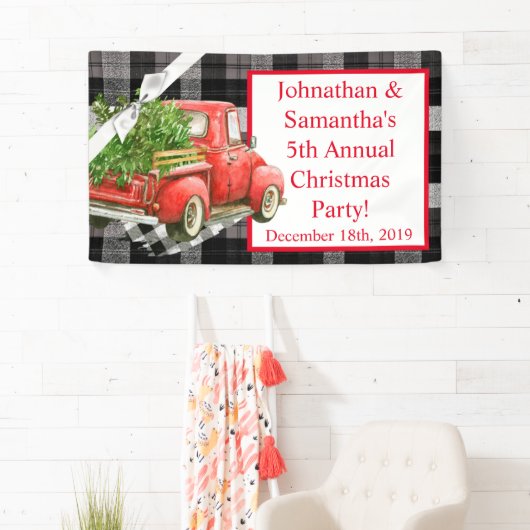 3'x5' Personalisiertes Banner XMAS LKW Weihnachtsb (Insitu)