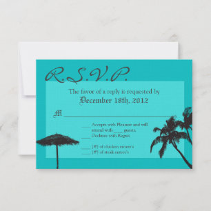 3x5 R.S.V.P. Antwort Karte Beach Breeze Ocean Wate