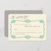 3x5 R.S.V.P. Antwort Karte Nautischer Knoten Anker (Vorne/Hinten)